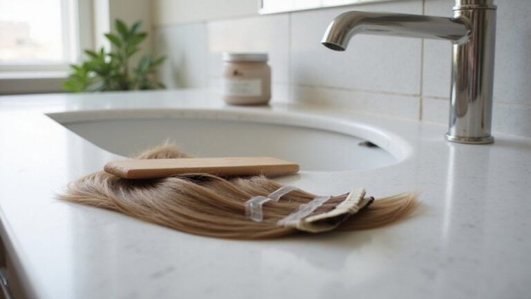 adhesive hair extension installation