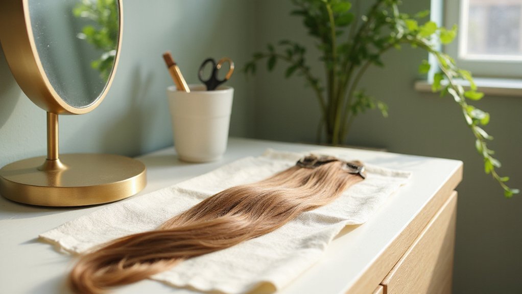 adhesive hair extension method