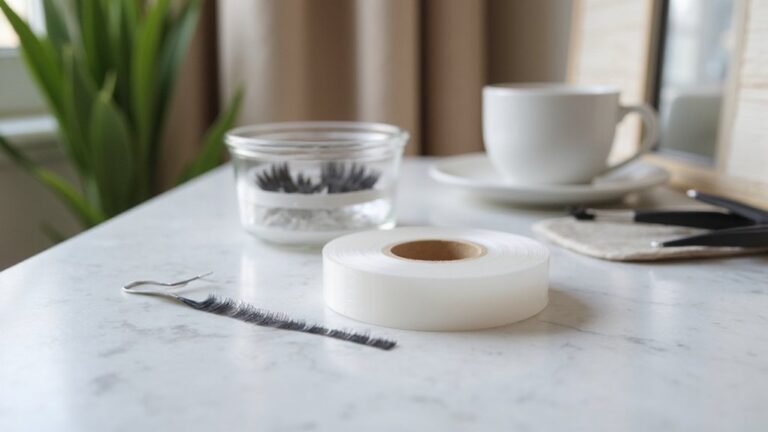 applying lash extension tape