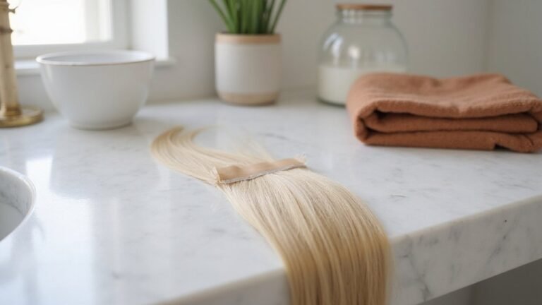 applying tape in hair extensions