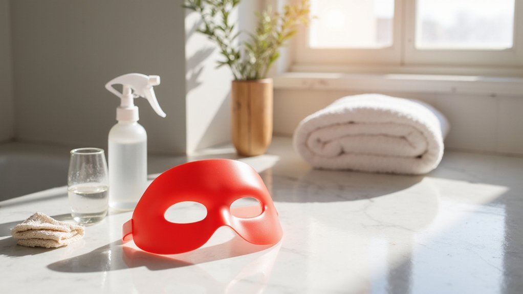 cleaning instructions for red masks