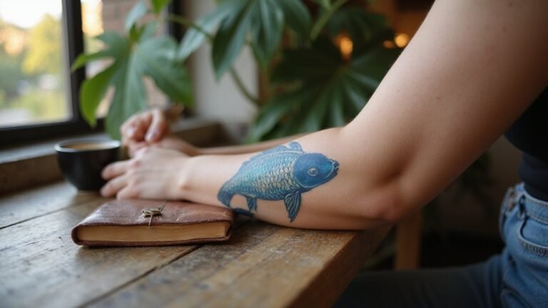 vibrant blue ink tattoos